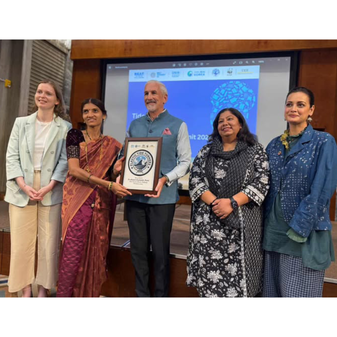 EcoKaari Awarded Tide Turners Plastic Challenge Champion 2025 at National Youth Summit