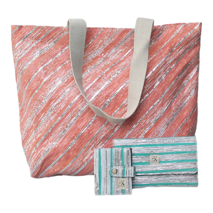 For Her | Combo 2 | Beach Bag with Trifold Wallet and Foldable Card Holder