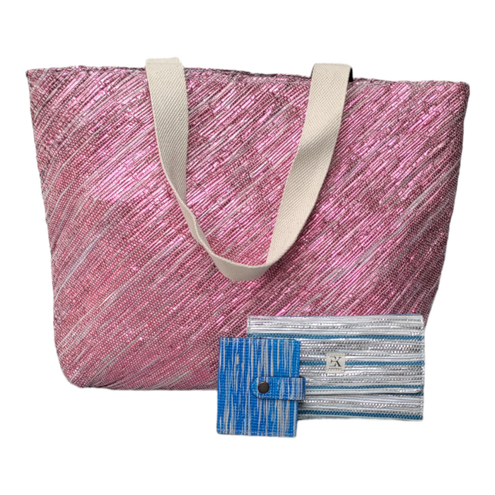 For Her | Combo 1 | Beach Bag with Trifold Wallet and Foldable Card Holder