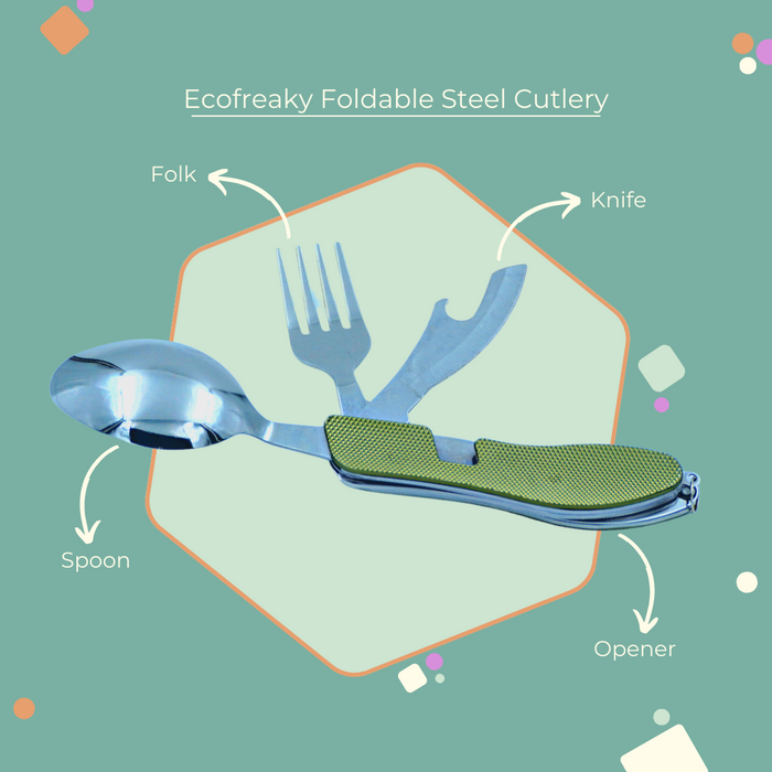 EcoFreaky Foldable Stainless Steel Cutlery