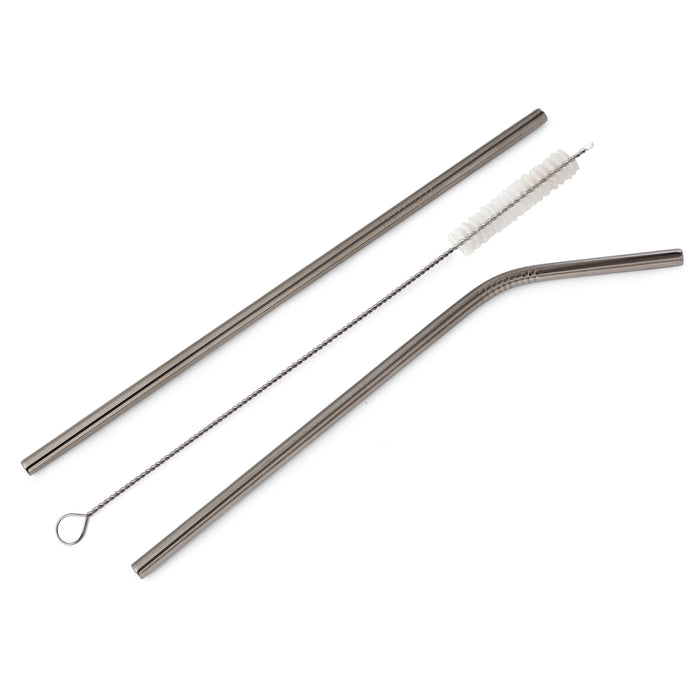 EcoFreaky Stainless Steel Straws with Cleaning Brush | Reusable straw